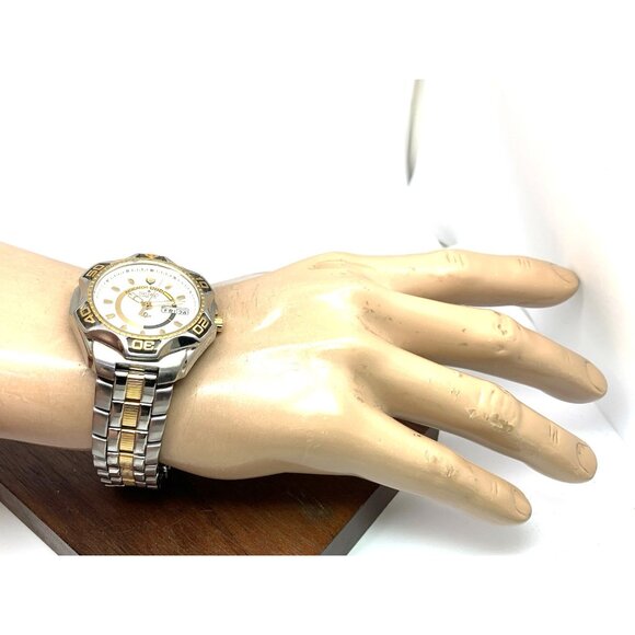 Seiko Men's Watch 5M43-0A39 Sports 100 Kinetic Day Date Two Tone Steel 40mm - Picture 5 of 15